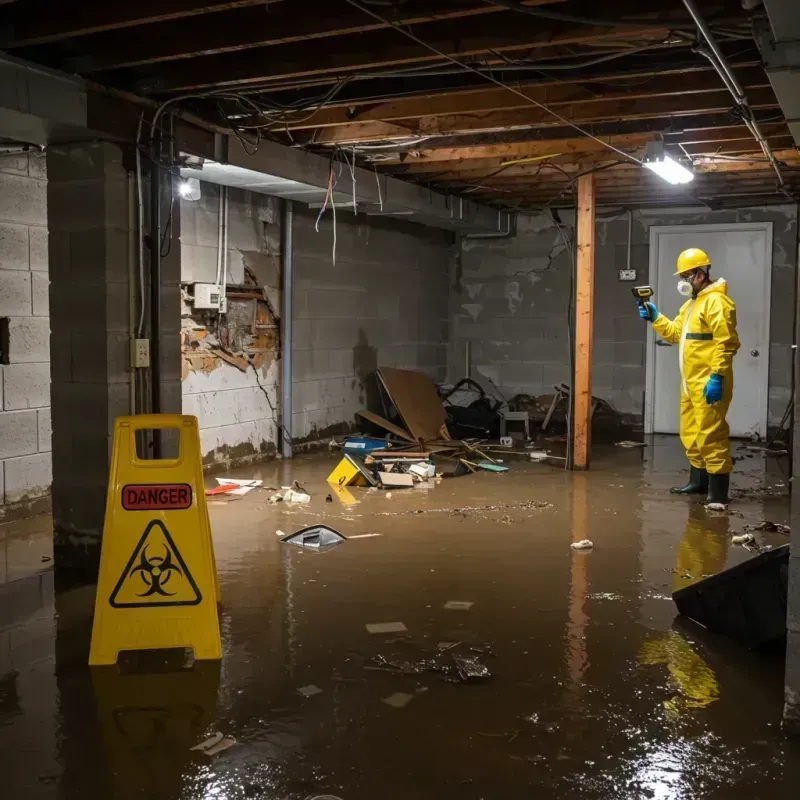 Flooded Basement Electrical Hazard in Washington County, AL Property