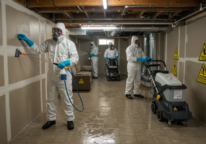 Basement Moisture Removal and Structural Drying process in Washington County, AL